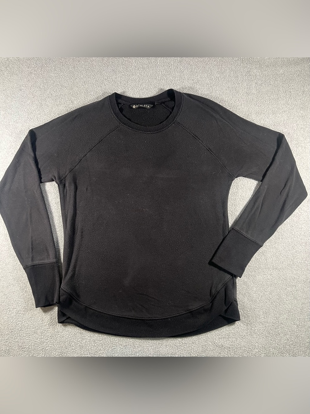 Athleta Womens Small Black Pullover Sweatshirt Athleisure Cozy